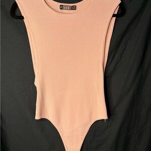 Rehab Blush Ribbed Top